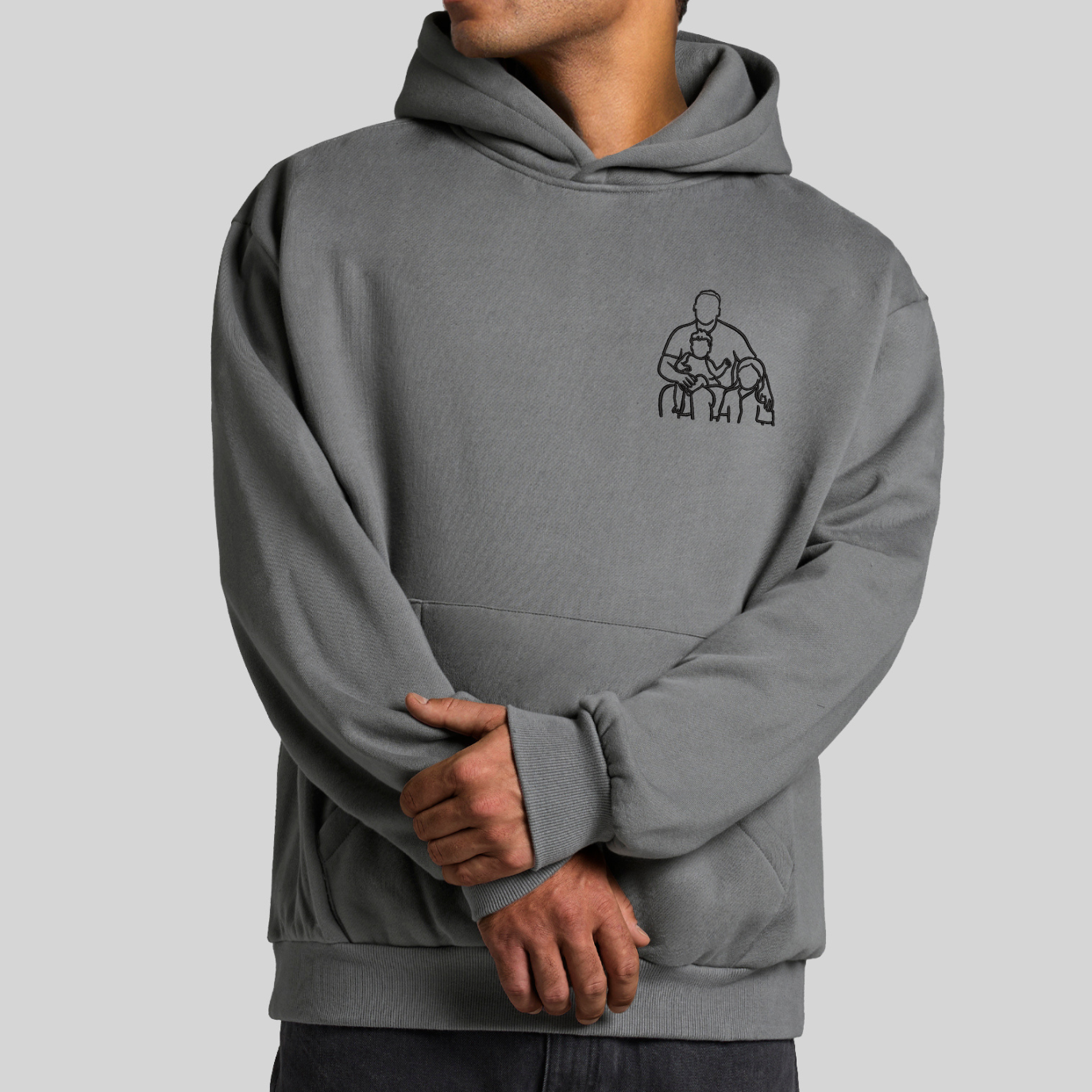 Lineart Box Hood - Mens