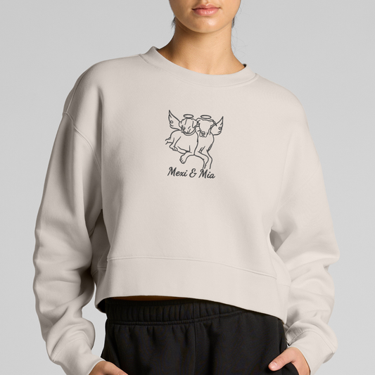 Lineart Crop Crewneck - Womens