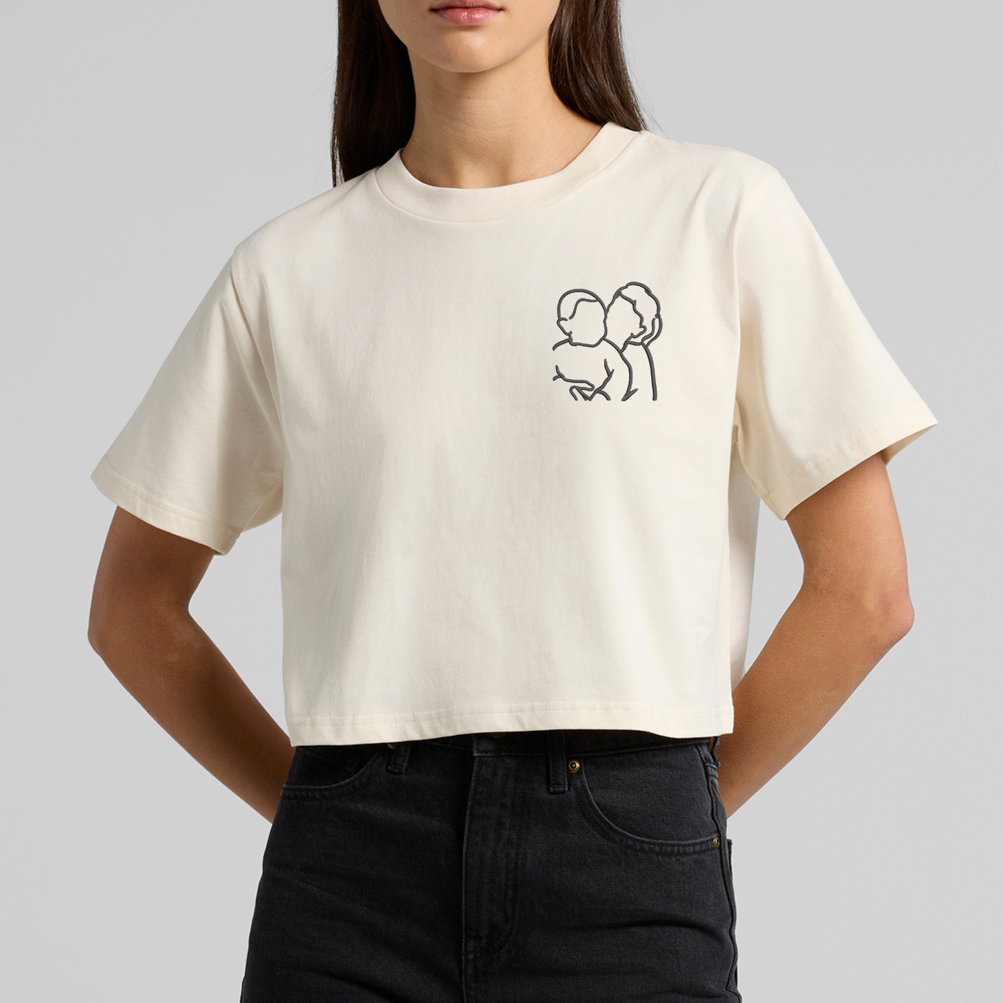 Lineart Crop Tee - Womens