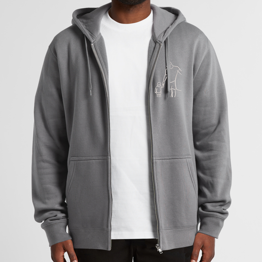 Lineart Zip Hood - Mens
