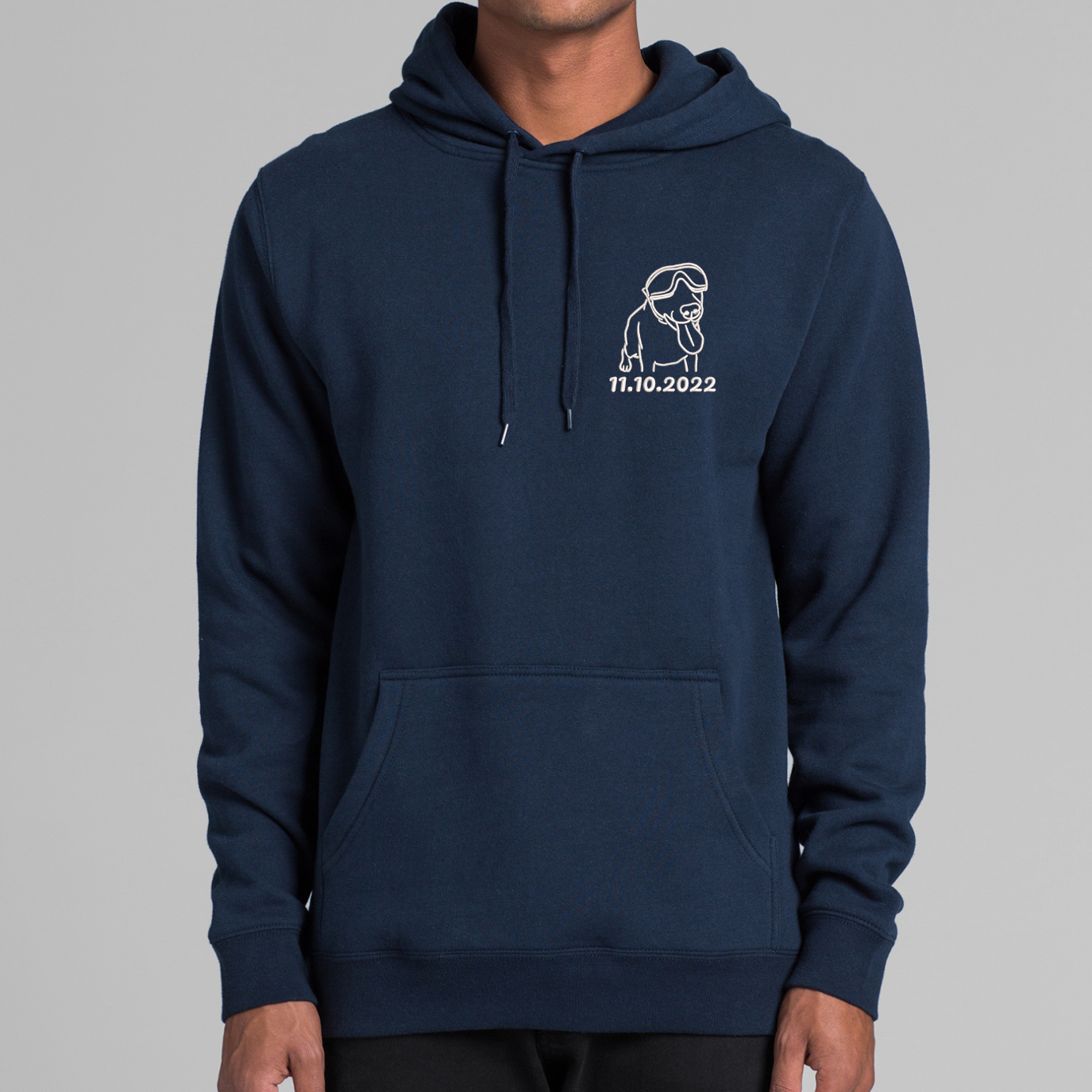 Lineart Stencil Hood - Mens